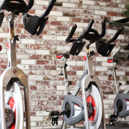 a row of bicycles
